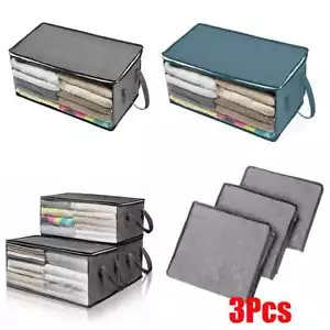 3x Home Organizer Under Bed Storage Bag Container For Clothes Garments Blanket - Picture 1 of 14