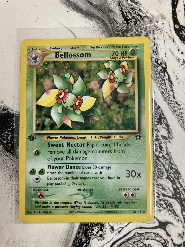 Bellossom 3/111 Holo  1st edition Rare Neo Genesis LP Pokemon TCG - Image 1 of 2