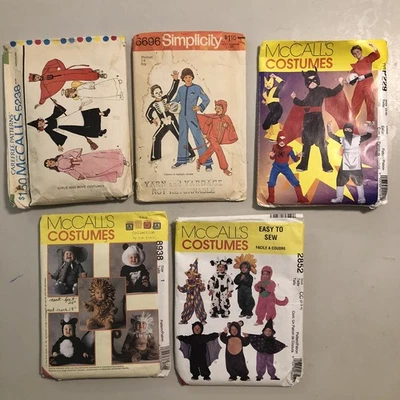 Halloween Costume McCalls Simplicity Sewing Patterns Lot Of 5 Kids Baby - Image 1 of 4