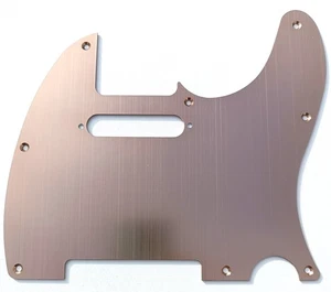 New Pickguard TELECASTER Alu Brushed - Champagne - Metal Anodized - Guitar TV - Picture 1 of 4