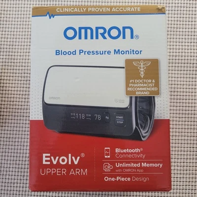 OMRON Evolv Monitor de Presión Arterial Brazo Superior Bluetooth Conectividad Azul Nuevo Foto 1 de 4