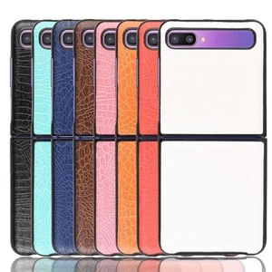 Housse etui coque rigide simili cuir crocodile Samsung Galaxy Z Flip / Z Flip 5G - Photo 1 sur 8