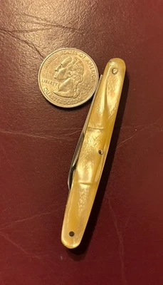 Vintage Schrade Walden NY US 793 Two Blade Folding Pocket Knife Slim Senator - Image 1 of 4