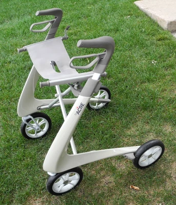 ByAcre Carbon Ultralight Rollator Walker, Oyster, WIDE Track - Image 1 of 4