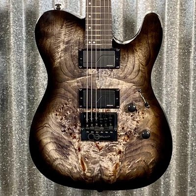 Guitarra ESP LTD TE-1000 Evertune Burl Charcoal Burst Fluence #0856 Usada Foto 1 de 4