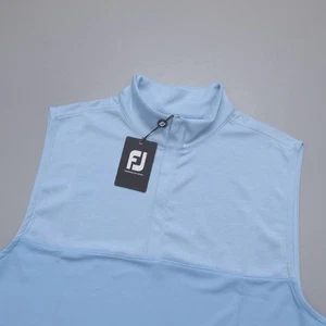 FootJoy Heather Yoke Half-Zip Golf Vest Dusk Blue 25321 Classic Fit Men's Size M - Picture 1 of 8