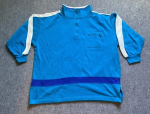 Vintage Light Blue Sweatshirt Zip 90s 80s Sweater Size 2XL Boxy Pacer 2 - Picture 1 of 8