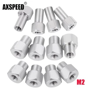 AXSPEED 2/3/5mm Untere Länge M2 Radmuttern für 1.0 Felge 1/24 RC Auto AX24 SCX24 - Picture 1 of 17