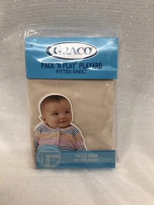 Sábana Ajustable Graco Pack 'N Playard Crema Sólida 39" X 27" Unisex NUEVA Foto 1 de 4