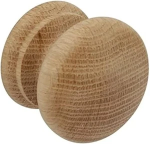Buchenholz Holz Schrank Schrank unlackiert Tür Schublade Zugknopf 50 mm - 5 Stück - Bild 1 von 3