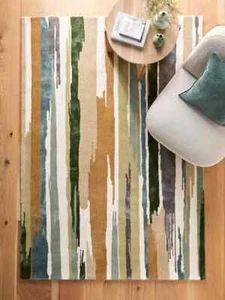 Hand-Tufted Wool Rug 5x7 - Contemporary Style, Bold Pattern, Living Room 5x8 - Picture 1 of 5