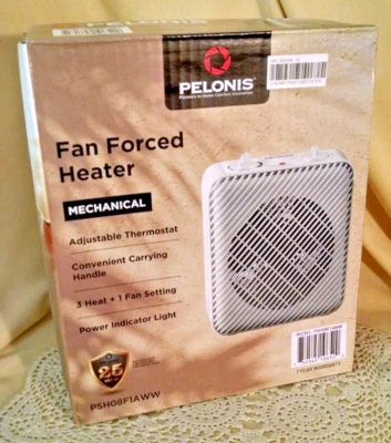 Calentador Pelonis Ventilador Blanco Forzado Nuevo 1500 Vatios Ajustable Termostato 3 Calor 1 Ventilador Setng Foto 1 de 4