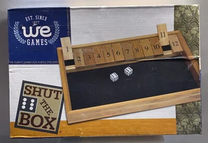 WE Games Dice Board Game, 12 Number Flip Tiles W/ Wooden Box, Learning Game - Picture 1 of 4