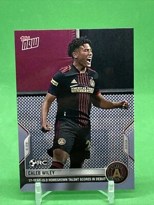 2022 Topps NOW MLS Caleb Wiley RC #7 ~ Atlanta United In Hand - Image 1 of 3