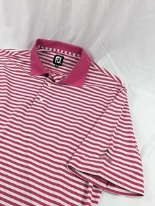 Footjoy Polo Shirt Mens Large Pink Quail Creek Golf Logo Short Sleeve Knit  - Picture 1 of 7