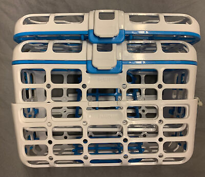 New Munchkin Deluxe Dishwasher Baskets 2 PACK BLUE Nipples Bin Drying Rack • 5.76€
