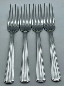 (4) Cutipol ATHENA 18/10 Stainless Glossy Gold Accent Dinner Fork Lot ~ 8” - Picture 1 of 9
