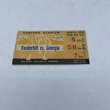 1957 Football Ticket Stub - Vanderbilt vs GEORGIA Bulldogs Sanford Stadium