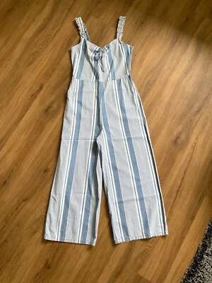 Vero Moda gestreifter Jumpsuit, Overall in der Größe S, in weiß, blau neuwertig  - Bild 1 von 4