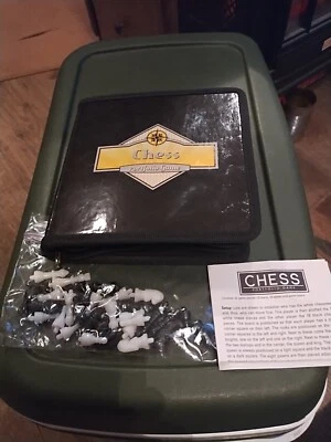 Travel Chess Game Mini Portfolio Case with Zippered Pouch Fundex 6" x 6"  2006 - Image 1 of 4
