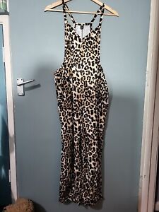 Shein Size S Small Brown Leopard Print Sleeveless Jumpsuit (124/69)