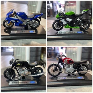 Welly 1:18 Scale Motorcycle Motorbike Die Cast Model Triumph Yamaha Norton Kawas - Picture 1 of 29