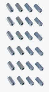 24 Pack 1/4-20 X 7/8" Long Hex Coupling Nut with Zinc Plate NCUP004C000STLZN - Picture 1 of 1
