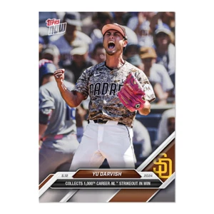 2024 MLB Topps NOW 183 YU DARVISH 1000 K'S SD PADRES - Picture 1 of 2
