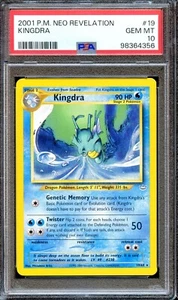 PSA 10 Kingdra Neo Revelation 19/64 Unlimited Pokemon Card Non Holo GEM MINT - Picture 1 of 2