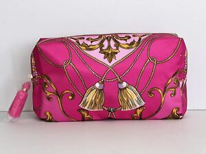 Estee Lauder Pink Fuchsia Assel Baroque Cosmetic Makeup Travel Bag Purse New