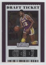 2019-20 Contenders Draft Picks Draft Ticket 77/99 Magic Johnson (Purple Jersey)