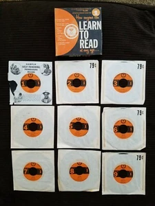 1960 Learn To Read Any Age (9) 45 rpm 7" Records American Institute Reading AIR - Picture 1 of 7