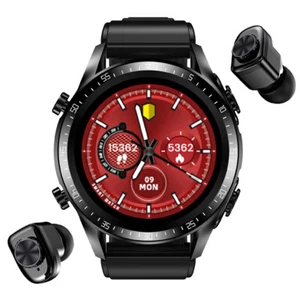 Bluetooth Headset Smart Watch Men Smartwatch 2 In 1 Music Call Wristwatch - Picture 1 of 12