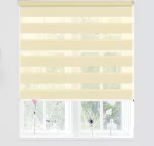 Kokorona Day and Night Zebra Roller Blinds, Dual Layer Fabric Zebra Window... - Picture 1 of 4