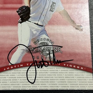 Justin Thompson Detroit Tigers Autograph 1997 Donruss Signature Card Cb8 - Picture 1 of 3