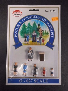 Model Power O Scale Pastor & Congregants Pack (6 Figures, 1 Pulpit) - MP6173 - Picture 1 of 1