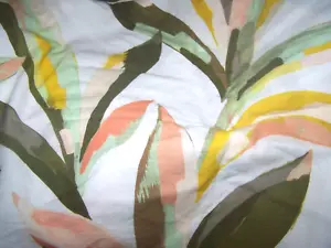 Crate & Barrel PALMA Duvet Cover Full / Queen Cotton & 2 PILLOW SHAMS TROPICAL - Picture 1 of 8