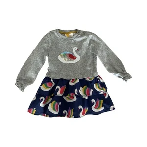 Mini Boden Sequin Swan Dress 3/4 - Picture 1 of 3