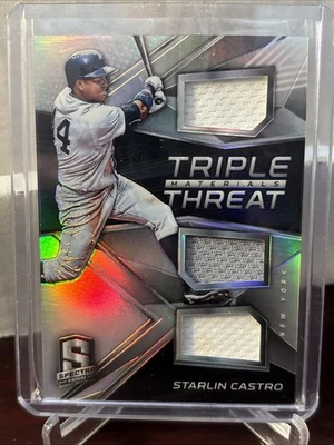 2017 Panini Chronicles Spectra Triple Threat Materials #97/149 Starlin Castro Foto 1 de 4