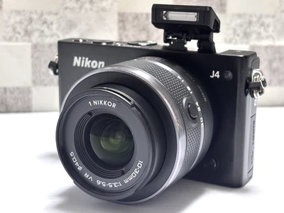 [Mint] Nikon 1 J4 18.4MP Mirrorless Digital Camera - Black w/10-30mm VR Lens, SD - Image 1 of 4