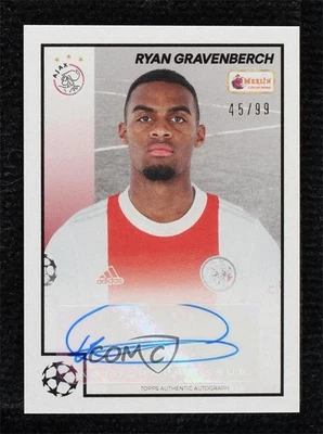 2021-22 Topps Merlin's Heritage 97 UCL Auto /99 Ryan Gravenberch #75 Auto - Image 1 of 2