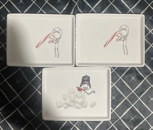 Ersatzkiste und Fass CB2 2010 3er Set Vorspeise rechteckige Platten - Bild 1 von 8