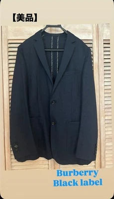 Burberry Black Label Navy Linen Jacket LL Men's Lightweight Blazer #EK BCA - Image 1 of 4