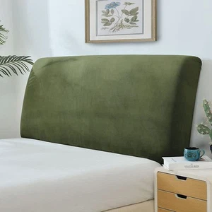 Velvet Bed Headboard Slipcover Full Queen California King, Stretch Bed Headbo... - Picture 1 of 6