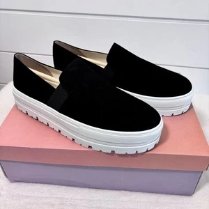 LISA VICKY Gift Platform Slip-On Sneaker Suede Size 8M - Picture 1 of 11