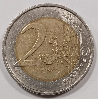 2002 Germany 2 Euro Coin Circulated Edge Lettering  - Image 1 of 4