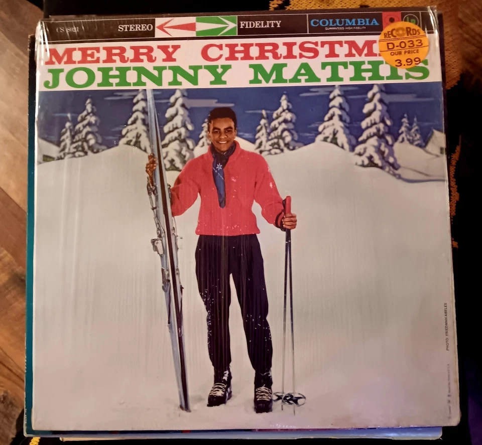 Johnny Mathis Merry Christmas Vinyl LP 1959 CS8021 1st Press Columbia Hi-Fi WOW! - Image 1 of 4