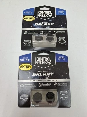 2 x Kontrol Freek Galaxy Performance Thumbsticks for PS5 / PS4 Black FPS Freek