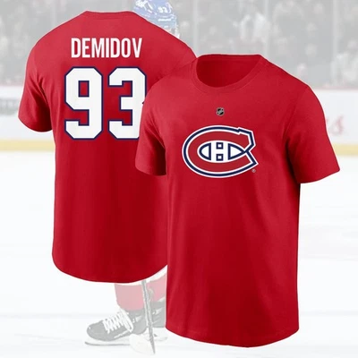 ARTÍCULO CALIENTE! Ivan Demidov #93 Montreal Canadiens 2025 nombre y número regalos para aficionados Foto 1 de 4