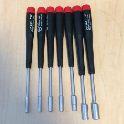 WIHA 265 Precision SAE Hex NUT DRIVER SET - 7 Pieces - Made in Germany - Image 1 of 4